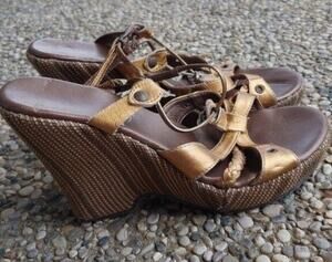 Bronze Wedges - Size 38 (Approximate US  Size 7.5)